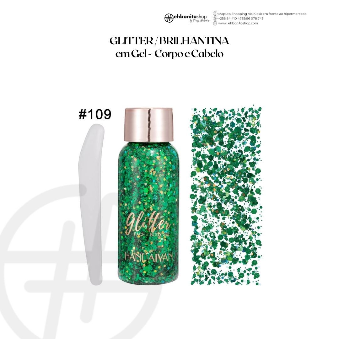 GLITTER / BRILHANTINA em Gel - Corpo e Cabelo - EhbonitoshopMoz