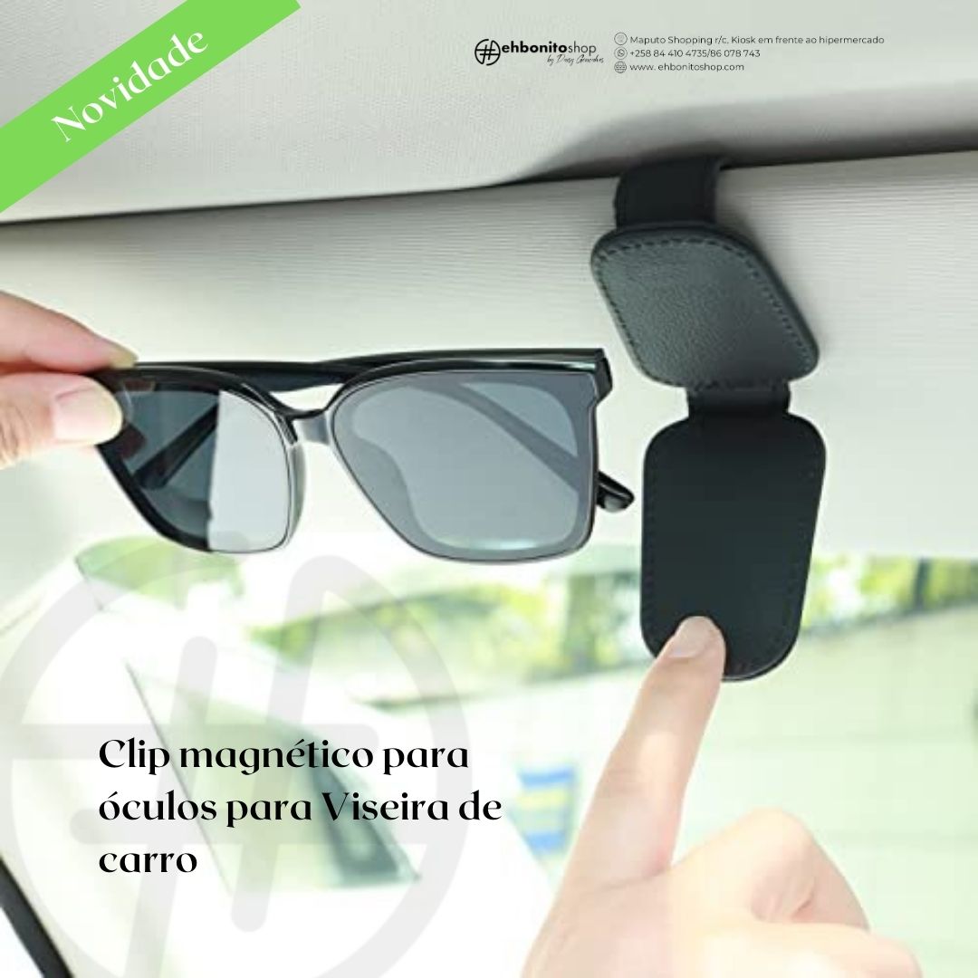 Clip magnético para óculos para Viseira de carro - EhbonitoshopMoz