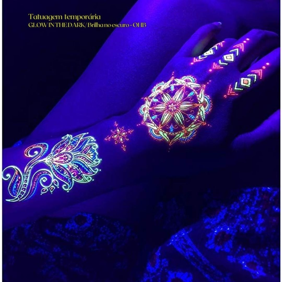 Tatuagem temporária GLOW IN THE DARK/ Brilha no escuro-OHB - EhbonitoshopMoz
