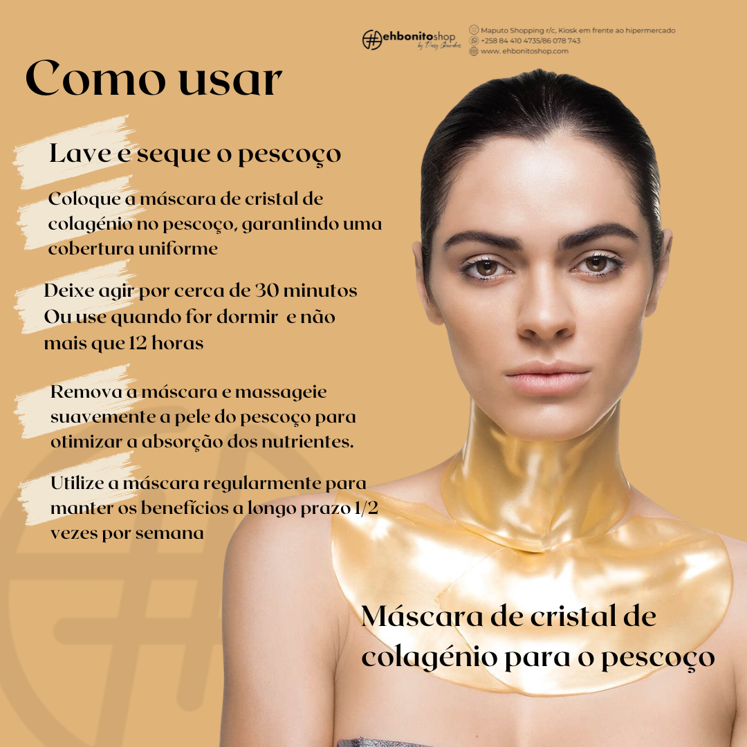 Máscara de Cristal de Colagénio para o pescoço - EhbonitoshopMoz