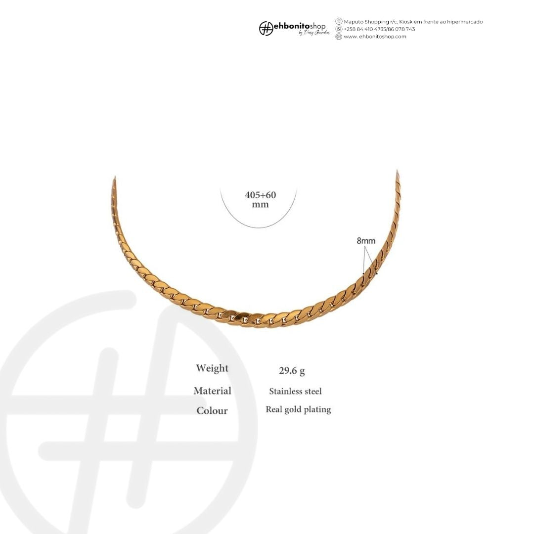 Maria - corrente banhado a ouro de 18k - EhbonitoshopMoz