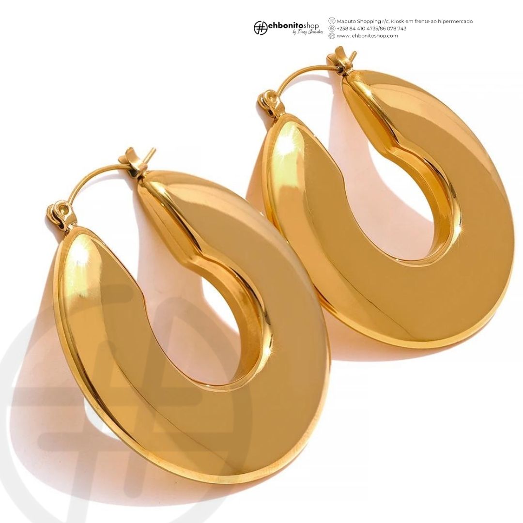 Kaya - Argolas banhado a ouro de 18k - EhbonitoshopMoz