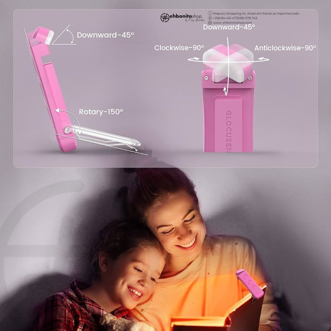 Luz de Leitura LED, 3 modos - Glocusent - EhbonitoshopMoz