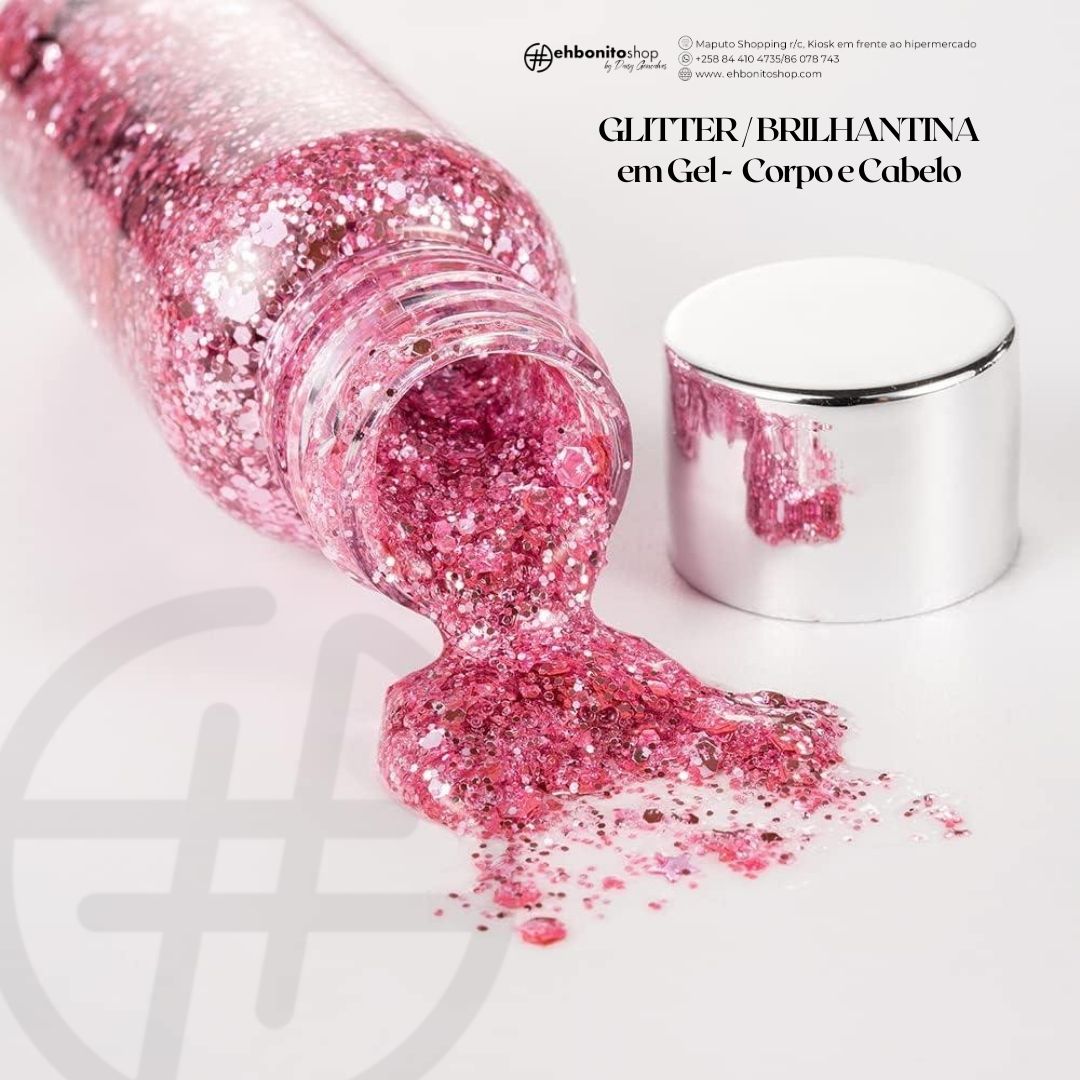 GLITTER / BRILHANTINA em Gel - Corpo e Cabelo - EhbonitoshopMoz