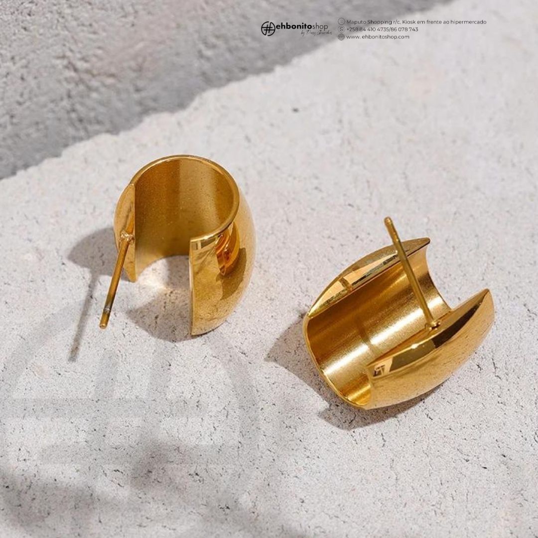 Daisy - Semi argolas de pino banhado a ouro de 18k - EhbonitoshopMoz
