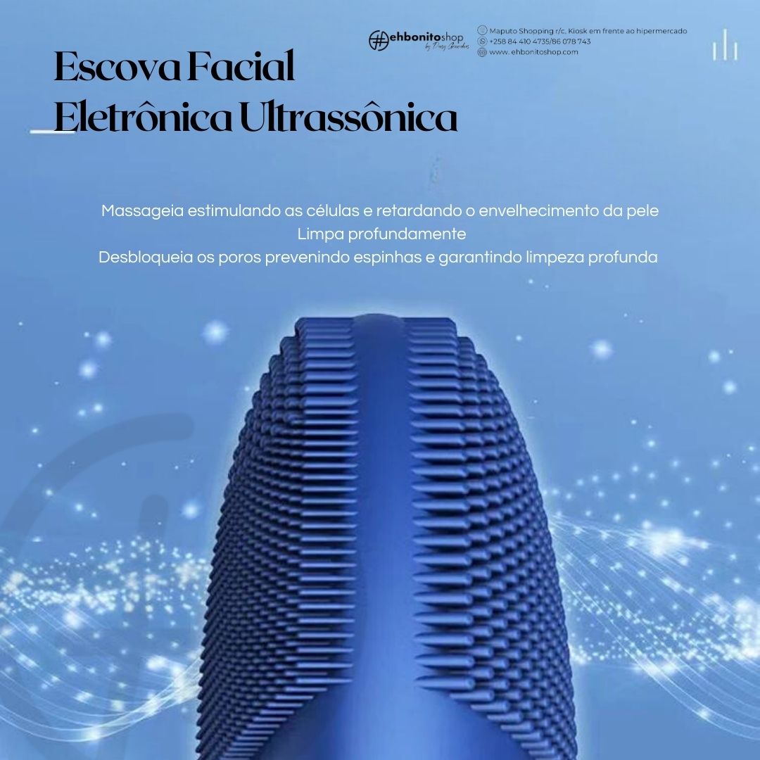 Escova Facial Eletrônica Ultrassônica - EhbonitoshopMoz