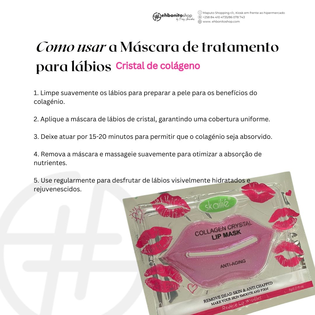 Máscara de lábios Cristal de colágeno - Anti envelhecimento - SKAILIE - EhbonitoshopMoz