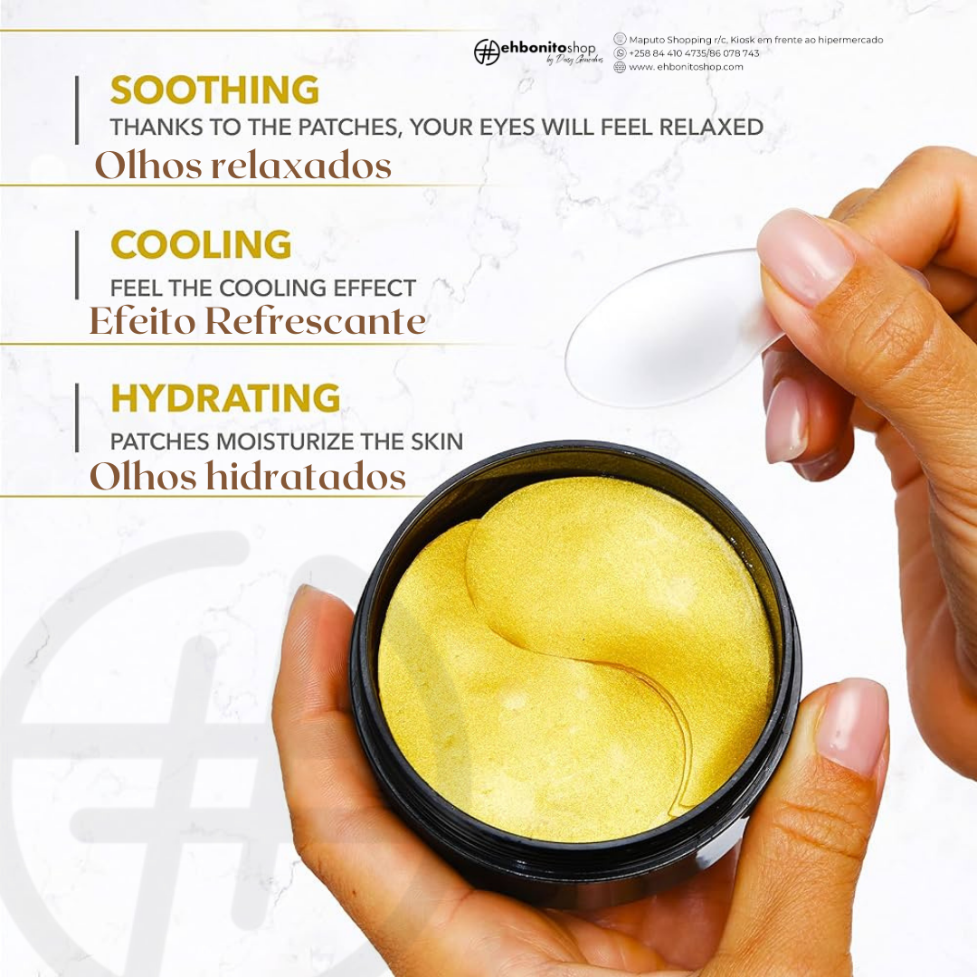 Máscara de Olhos Ouro - Olheiras, Puffy eyes ( Olhos inchados) e Rugas - SKAILIE - EhbonitoshopMoz