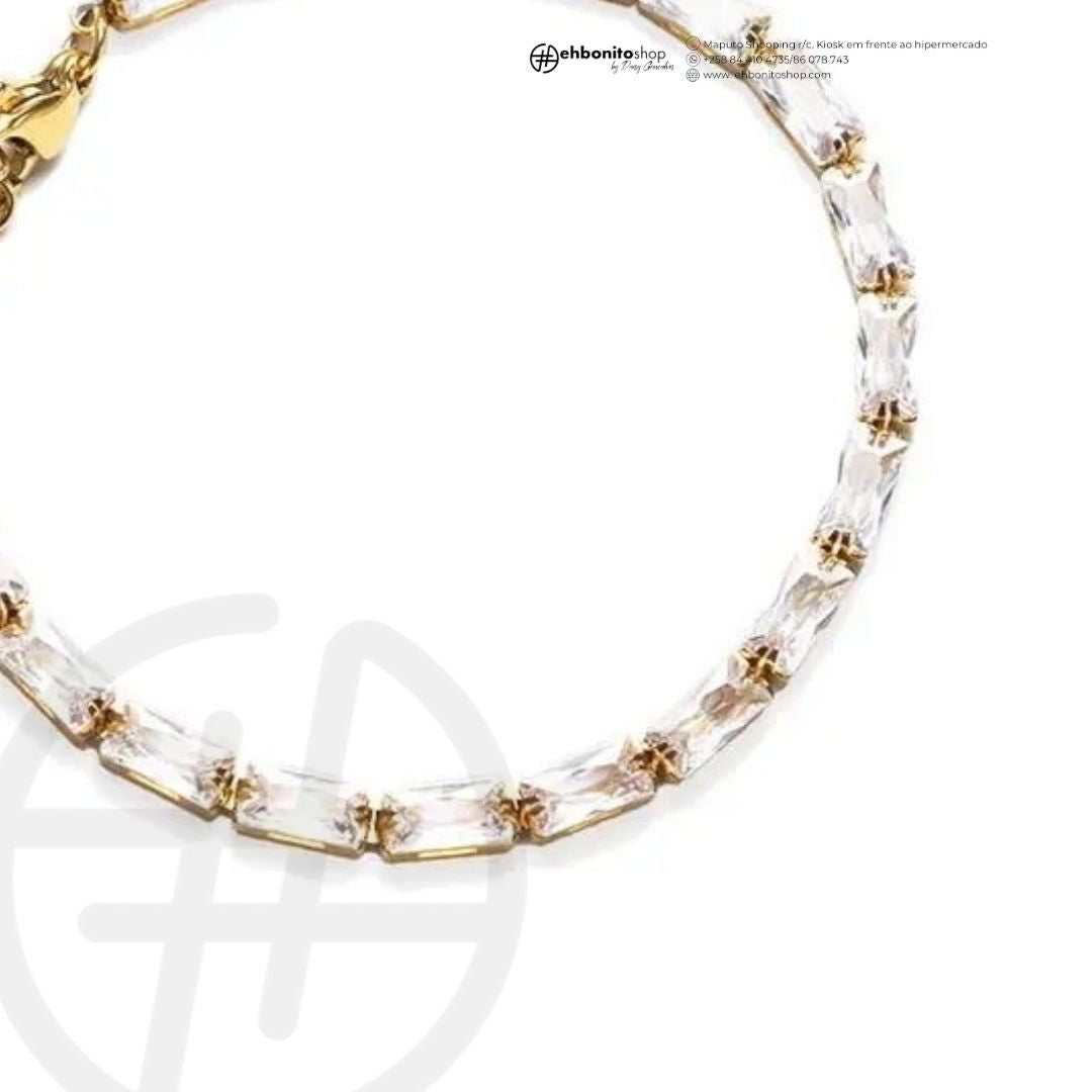 ISABELLA- COLAR EM ZIRCONIAS banho Ouro 18k - EhbonitoshopMoz