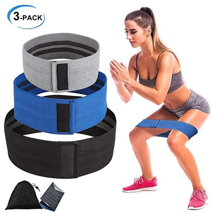 KIT DE 3 BANDAS ELÁSTICAS DE TECIDO - EhbonitoshopMoz