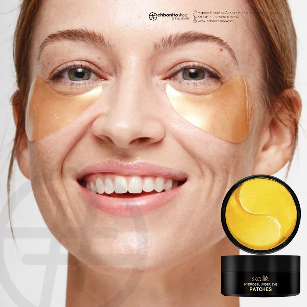 Máscara de Olhos Ouro - Olheiras, Puffy eyes ( Olhos inchados) e Rugas - SKAILIE - EhbonitoshopMoz