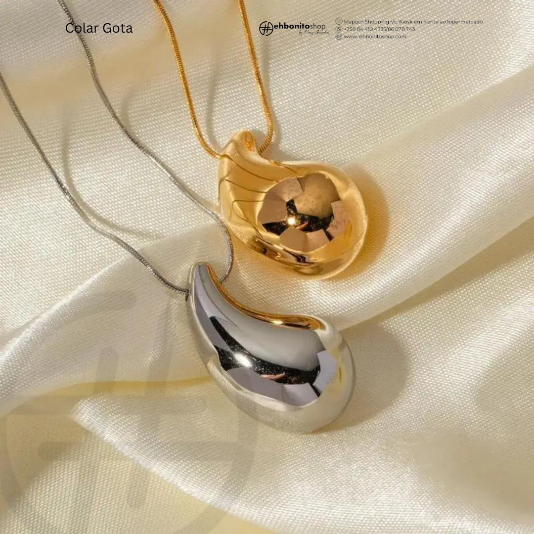 GOTA - COLAR com banho de ouro 18k - EhbonitoshopMoz