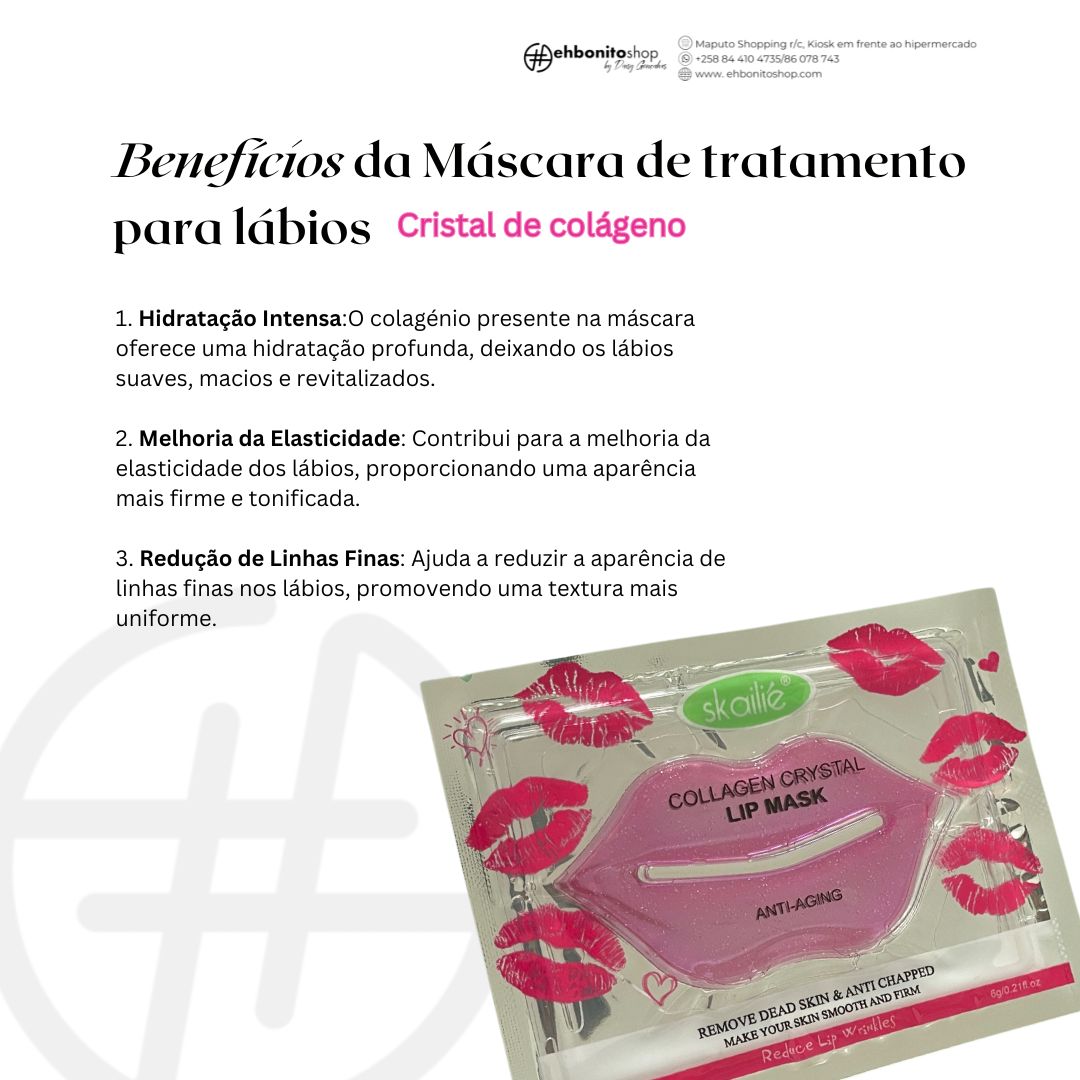 Máscara de lábios Cristal de colágeno - Anti envelhecimento - SKAILIE - EhbonitoshopMoz