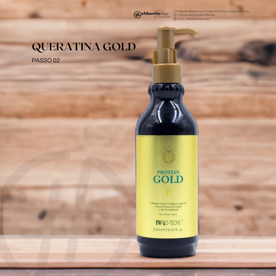 PROTECHS II - QUERATINA / PROTEÍNA GOLD PARA RELAXAMENTO DE CABELO