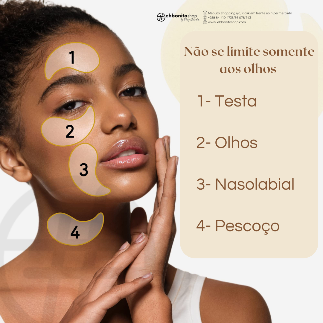 Máscara de Olhos Ouro - Olheiras, Puffy eyes ( Olhos inchados) e Rugas - SKAILIE - EhbonitoshopMoz