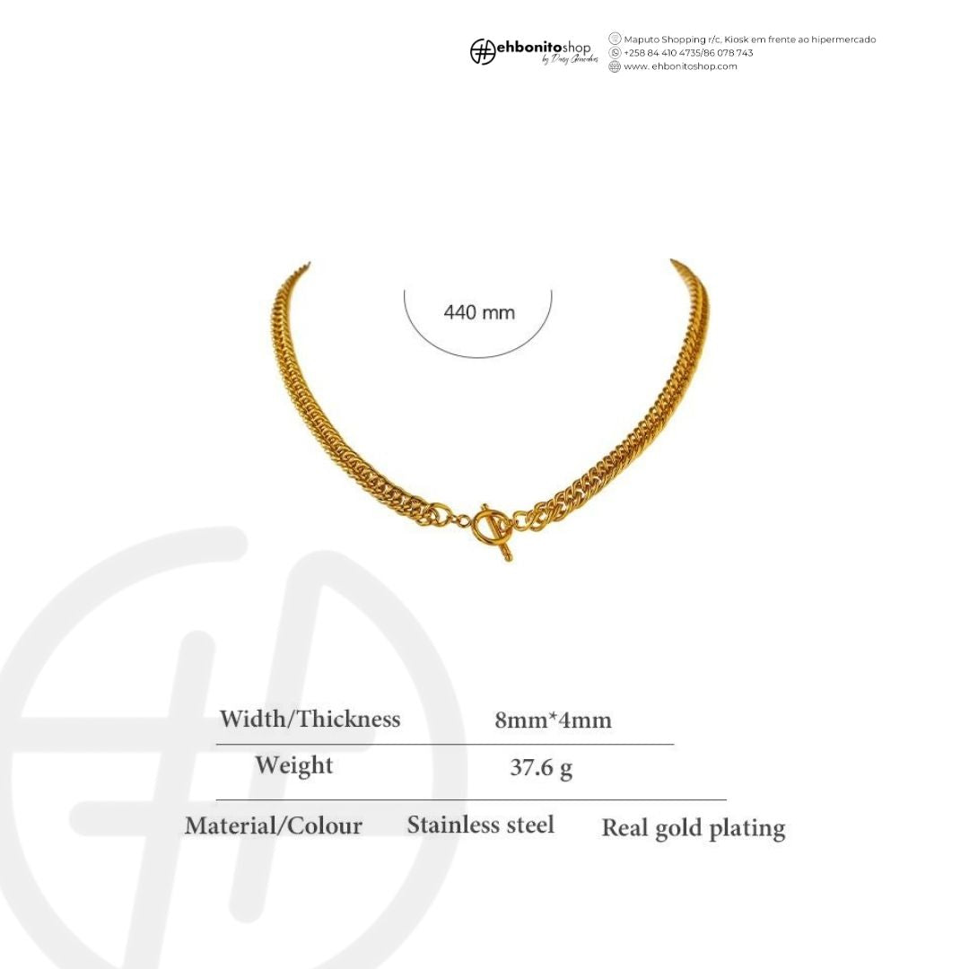 Nilza - choker banhado a ouro de 18k - EhbonitoshopMoz