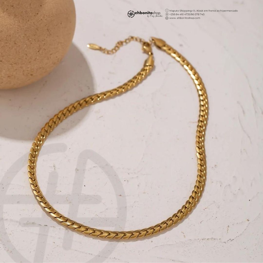 Maria - corrente banhado a ouro de 18k - EhbonitoshopMoz
