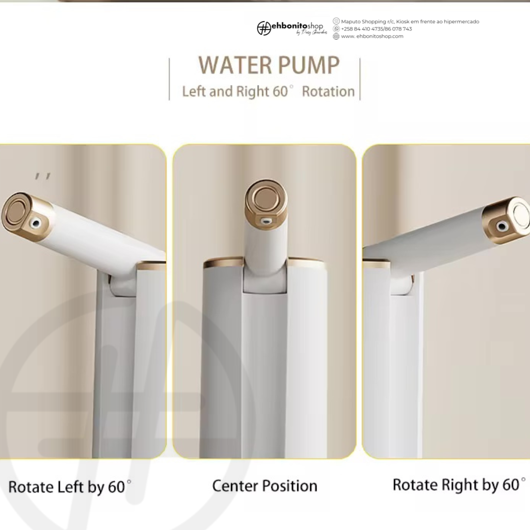 Dispensador de Água, Bomba de Água eletrica, Portátil e Dobrável com Carregamento USB, Ideal para Camping, Cozinha, Escritório e Piqueniques - EhbonitoshopMoz