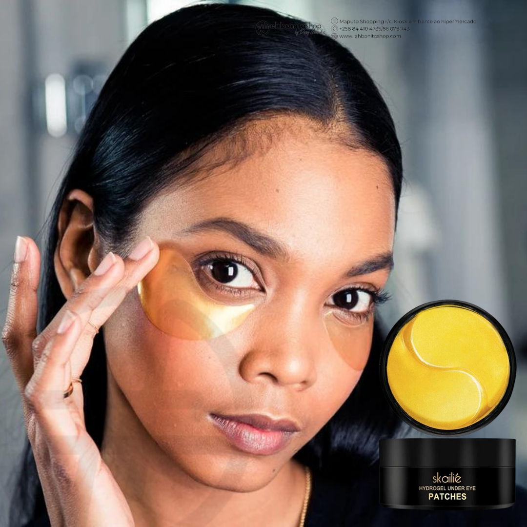 Máscara de Olhos Ouro - Olheiras, Puffy eyes ( Olhos inchados) e Rugas - SKAILIE - EhbonitoshopMoz