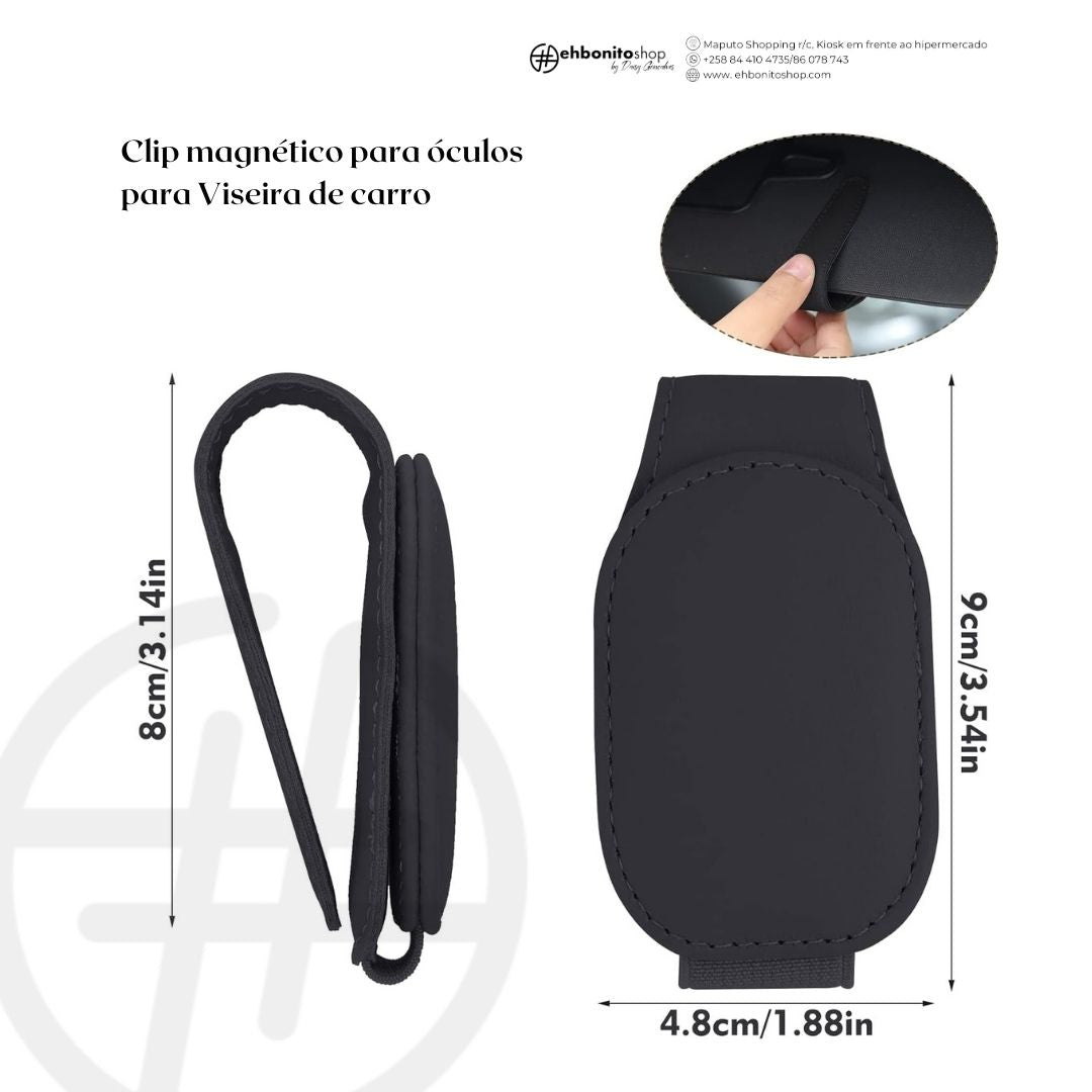 Clip magnético para óculos para Viseira de carro - EhbonitoshopMoz