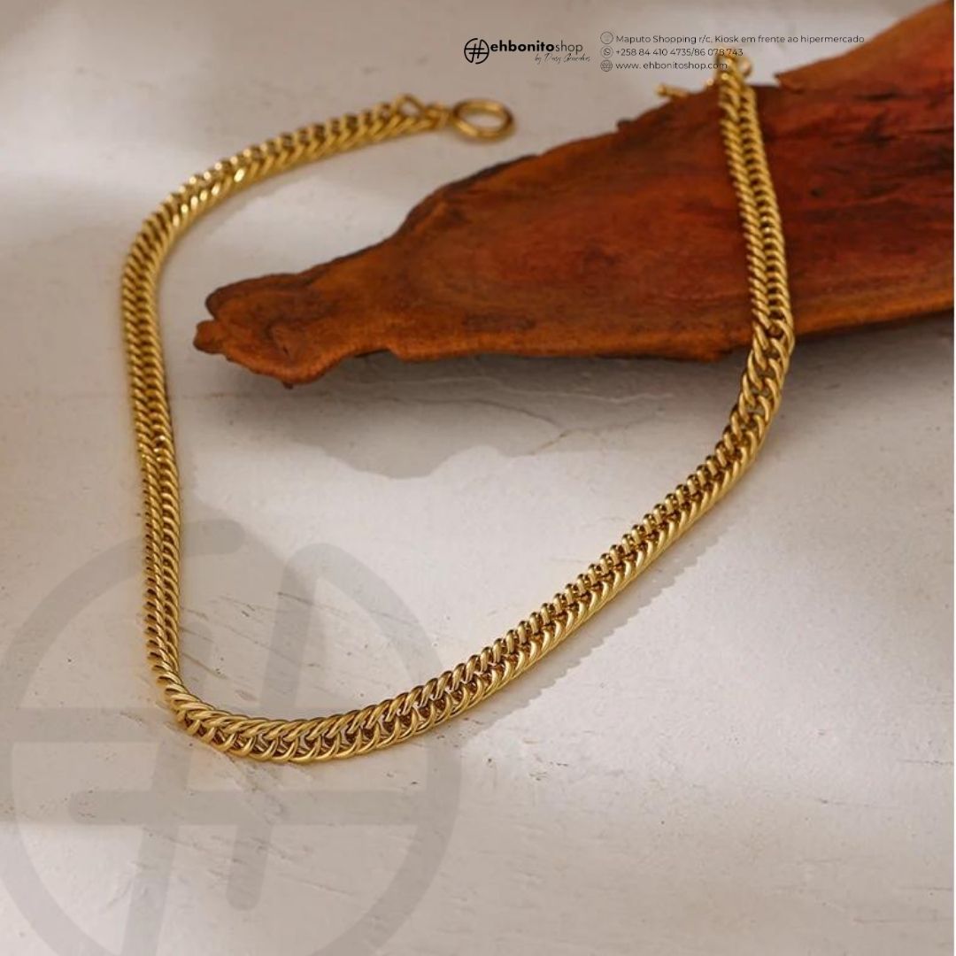 Nilza - choker banhado a ouro de 18k - EhbonitoshopMoz