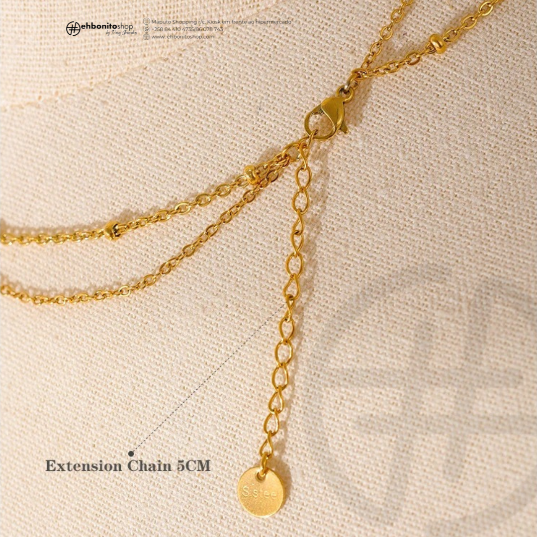 ZOE - COLAR CELESTIAL banho Ouro 18K - EhbonitoshopMoz
