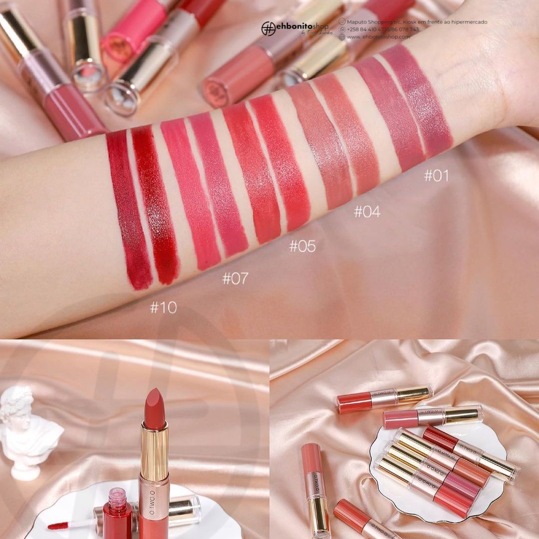 O.TWO.O Matte Lipstick e Liquid Lipstick 2 EM 1 - k - EhbonitoshopMoz