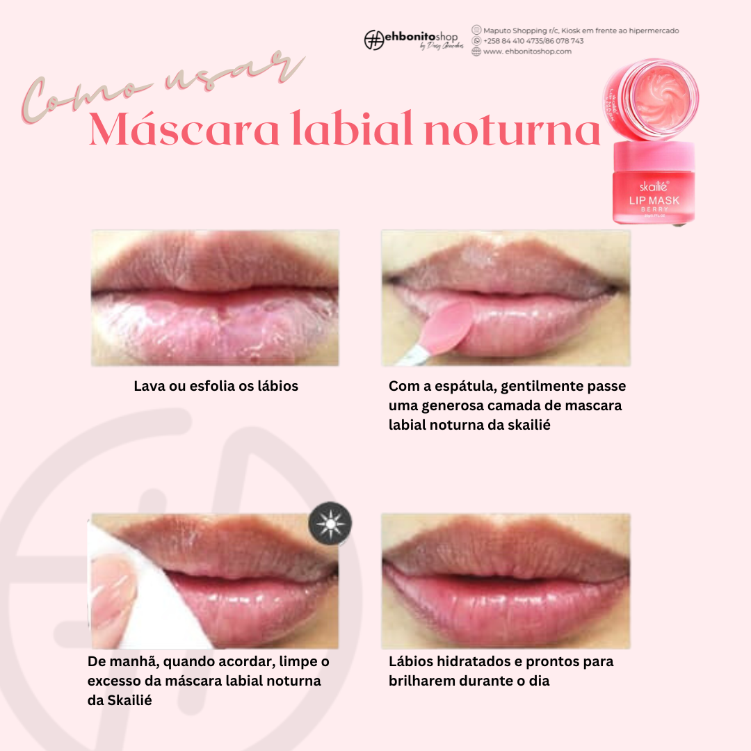 Máscara de lábios Noturna - SKAILIE - EhbonitoshopMoz