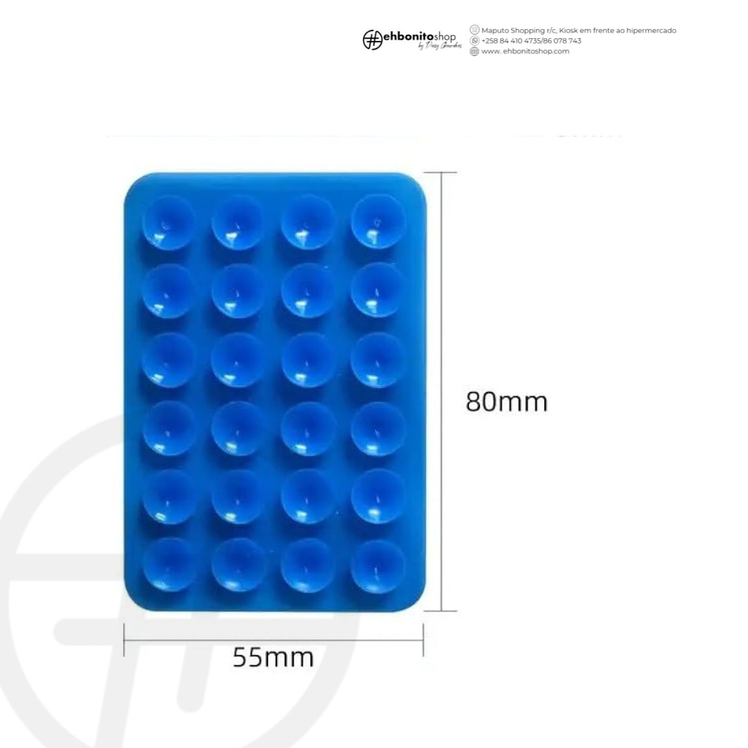Suporte de Celular com Ventosas de Silicone – Suporte Adesivo com Fixação Forte para Selfies e Vídeos – Durável e Fácil de Usar – Compatível com iPhone e Android – 5,7 cm x 8,2 cm