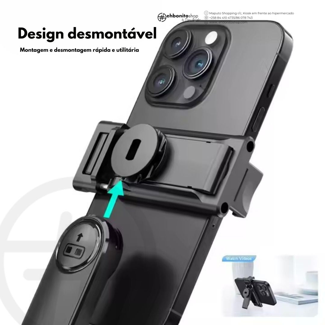 PRÉ VENDA: Tripé , Quadrapod e Bastão de Selfie com Rastreamento Facial por IA