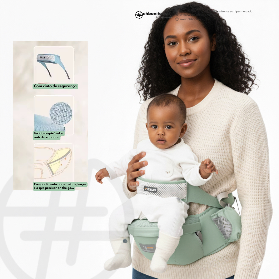 Base de Canguru Ergonómico com Fita de Segurança