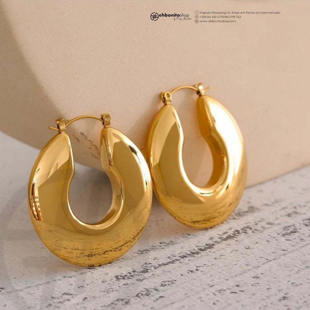 Kaya - Argolas banhado a ouro de 18k - EhbonitoshopMoz