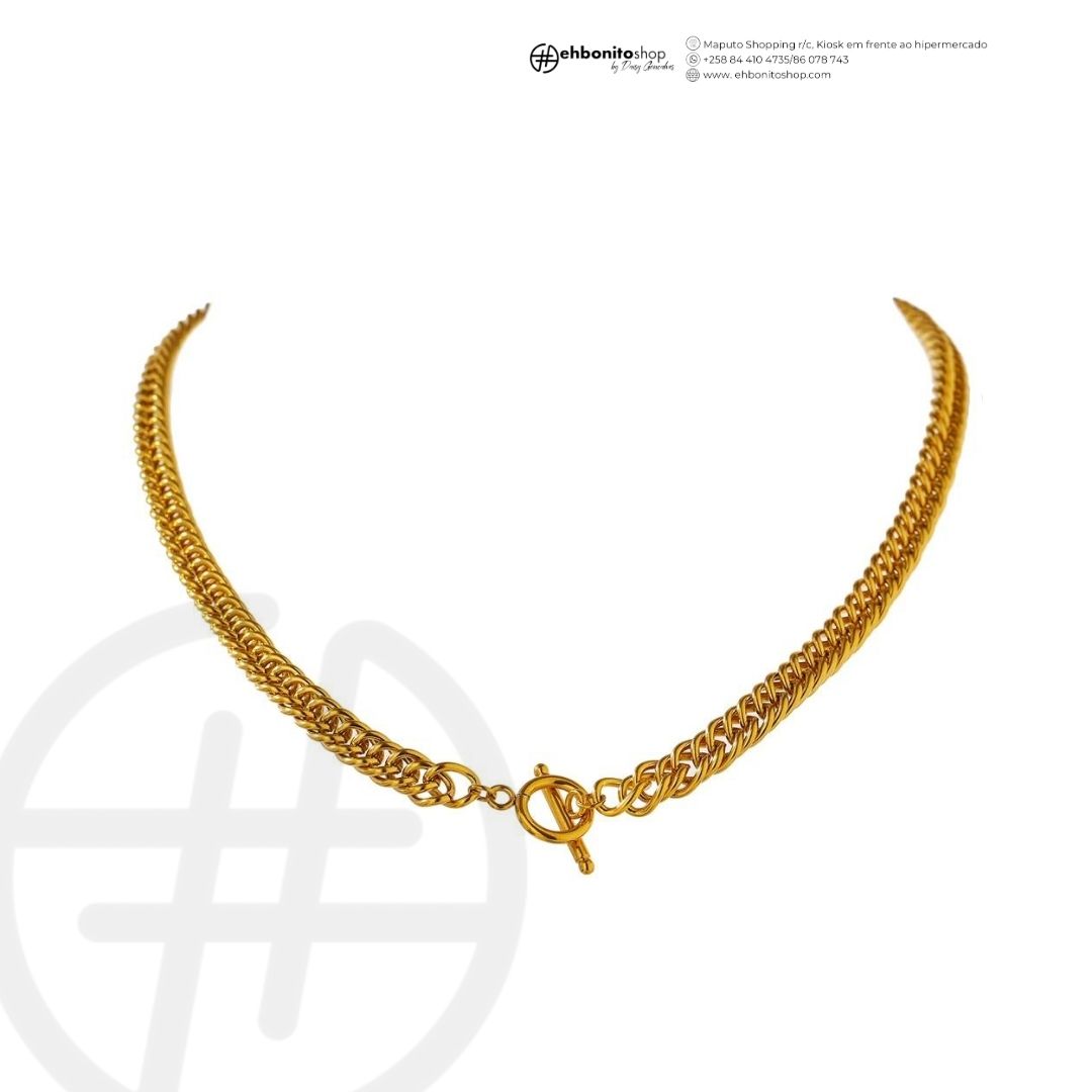 Nilza - choker banhado a ouro de 18k - EhbonitoshopMoz