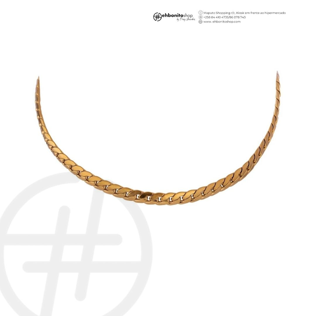 Maria - corrente banhado a ouro de 18k - EhbonitoshopMoz