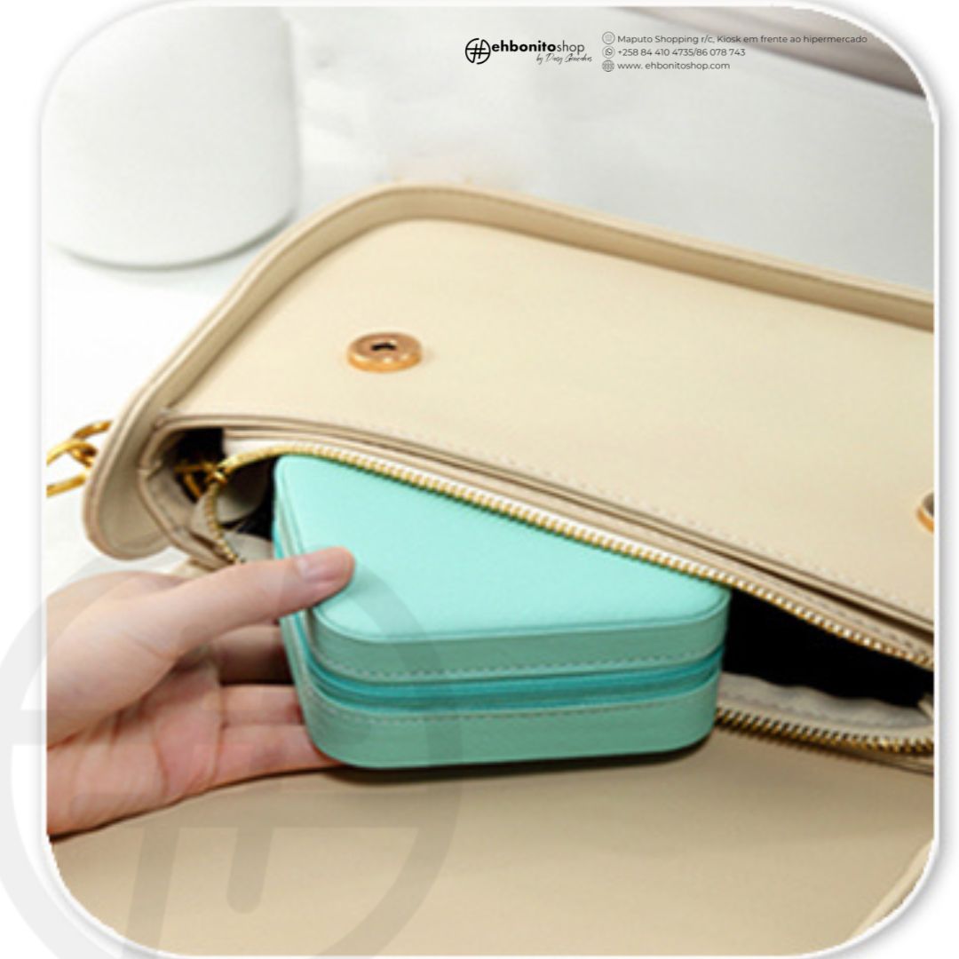 Estojo Portátil de Joias – Compacto, Elegante e Ideal para Viagens - EhbonitoshopMoz