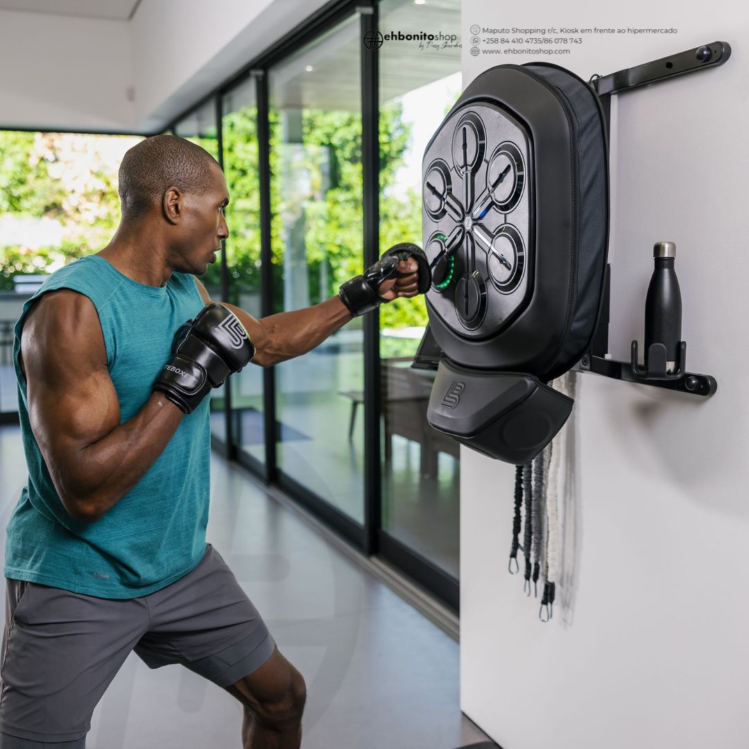 COMBO: Máquina de Boxe Musical, Treinador Eletrônico de Boxe E Luvas de MMA/Boxe - EhbonitoshopMoz