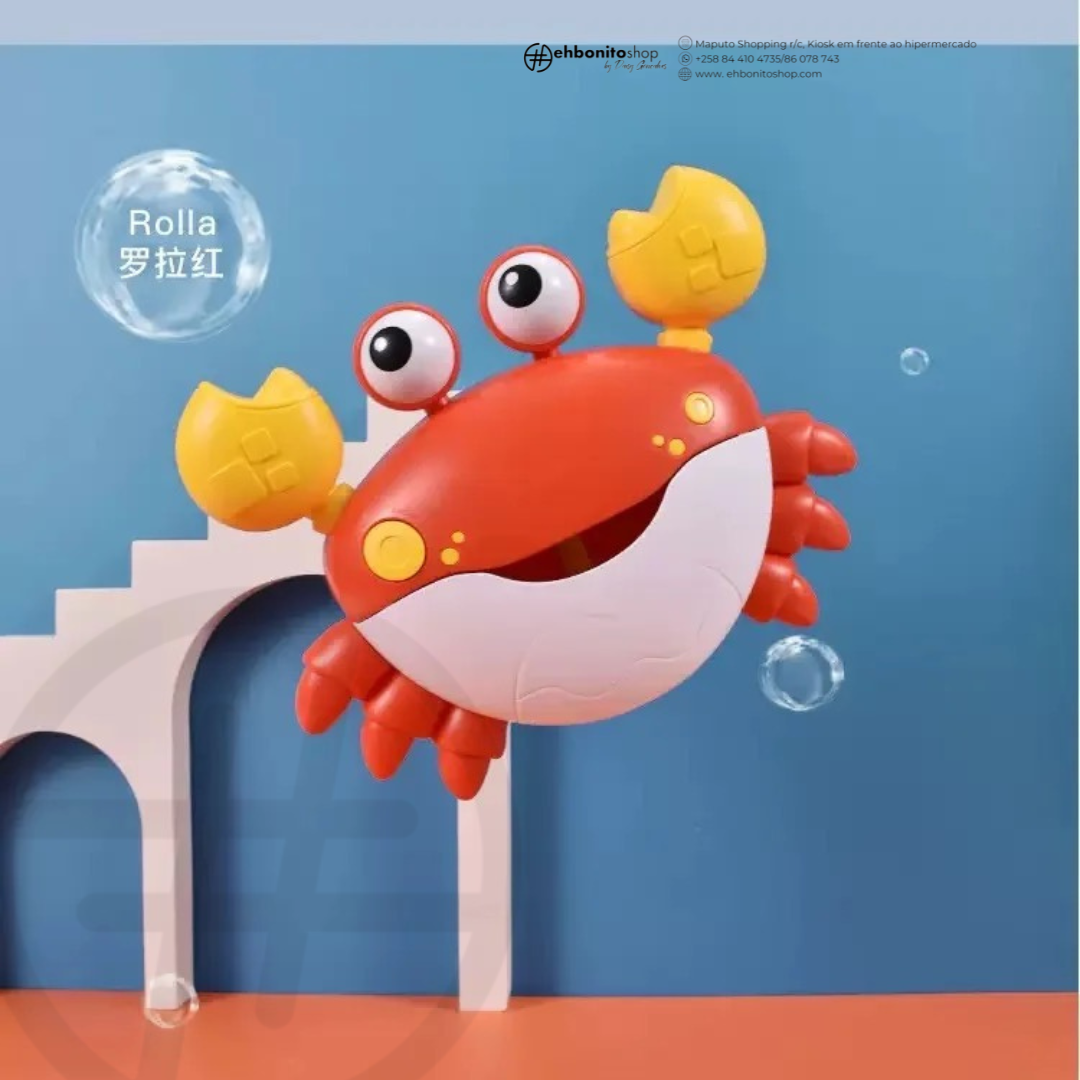 Brinquedo de Banho Caranguejo – Bolhas, Música e Diversão para Bebés e Crianças - EhbonitoshopMoz