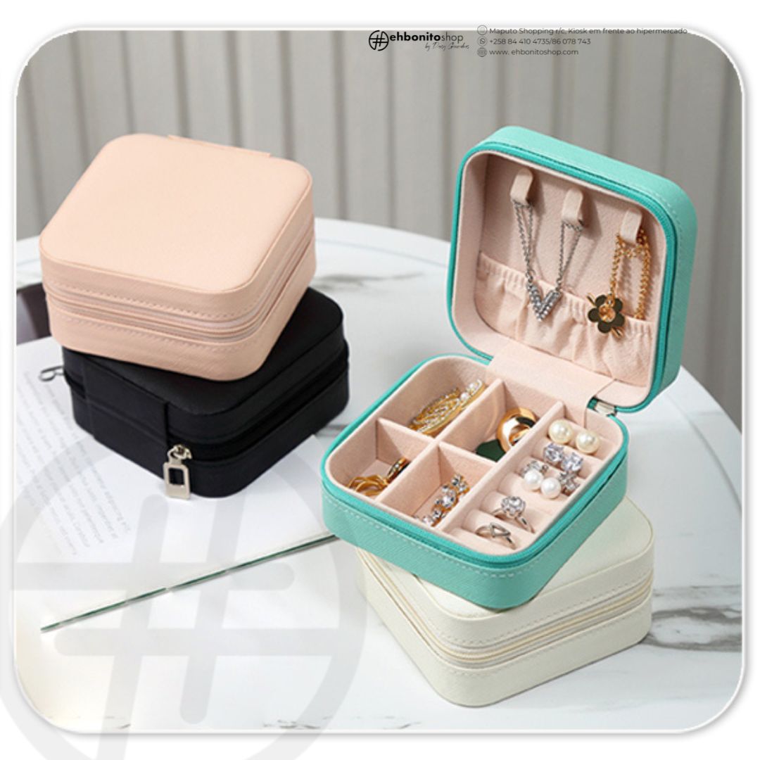 Estojo Portátil de Joias – Compacto, Elegante e Ideal para Viagens - EhbonitoshopMoz