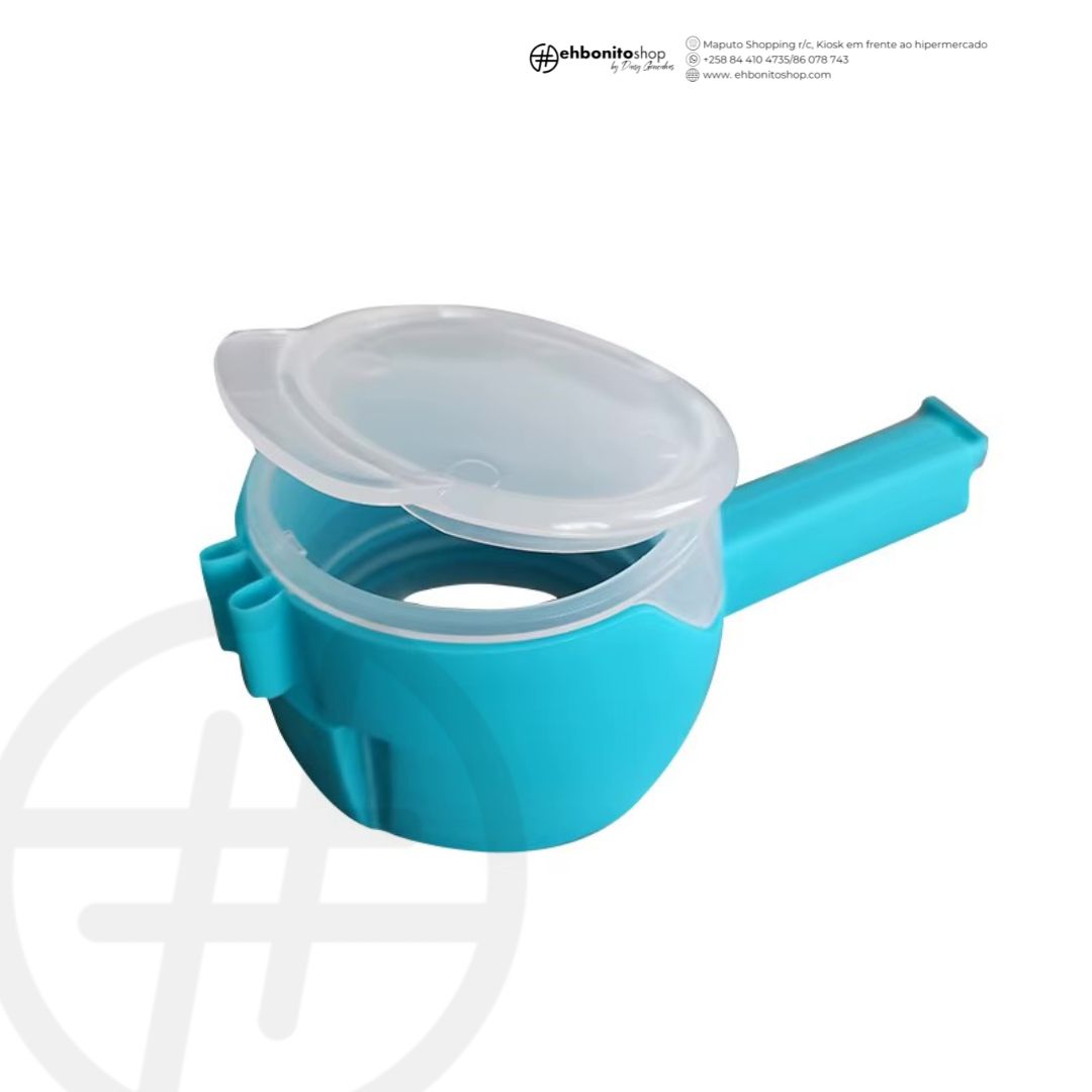 Conjunto de 4 Prendedores de Saco com Bico Vertedor, Prendedores para Sacos de Lanches com Tampa de Despejo, Seladores Reutilizáveis de Plástico para Alimentos - EhbonitoshopMoz