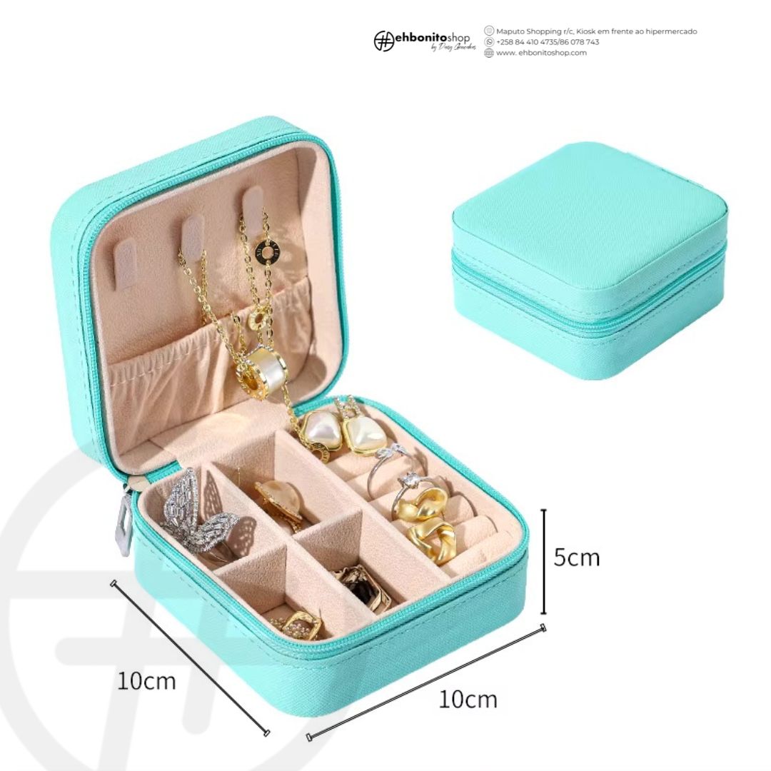 Estojo Portátil de Joias – Compacto, Elegante e Ideal para Viagens - EhbonitoshopMoz