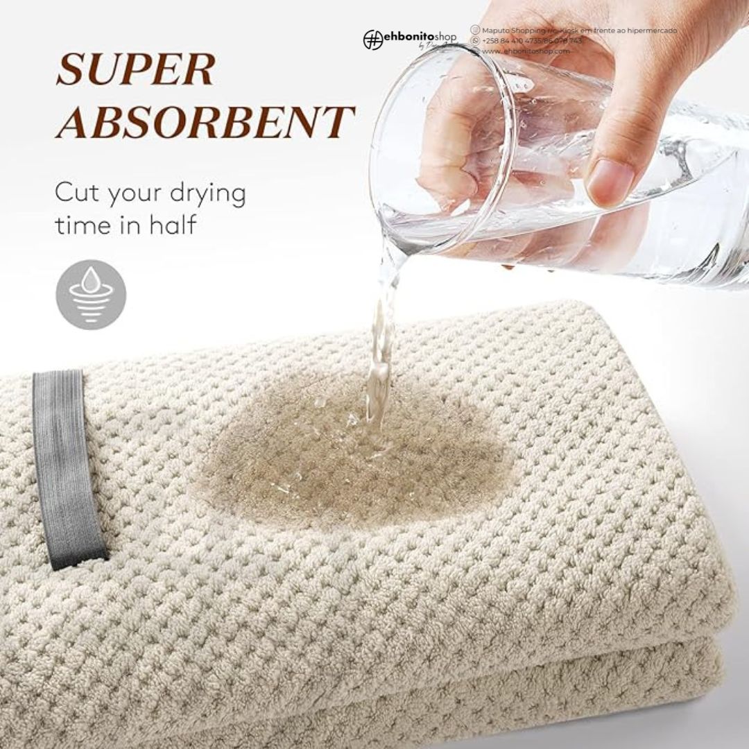 Toalha de Cabelo em Microfibra ehbonito – Grande, Absorvente e Antifrizz - EhbonitoshopMoz