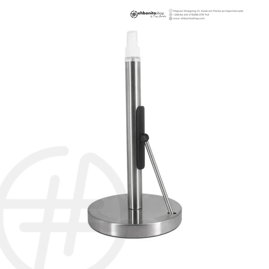 Porta-Rolo de Papel com Pulverizador Integrado - Kit de Limpeza Prático e Eficiente - EhbonitoshopMoz