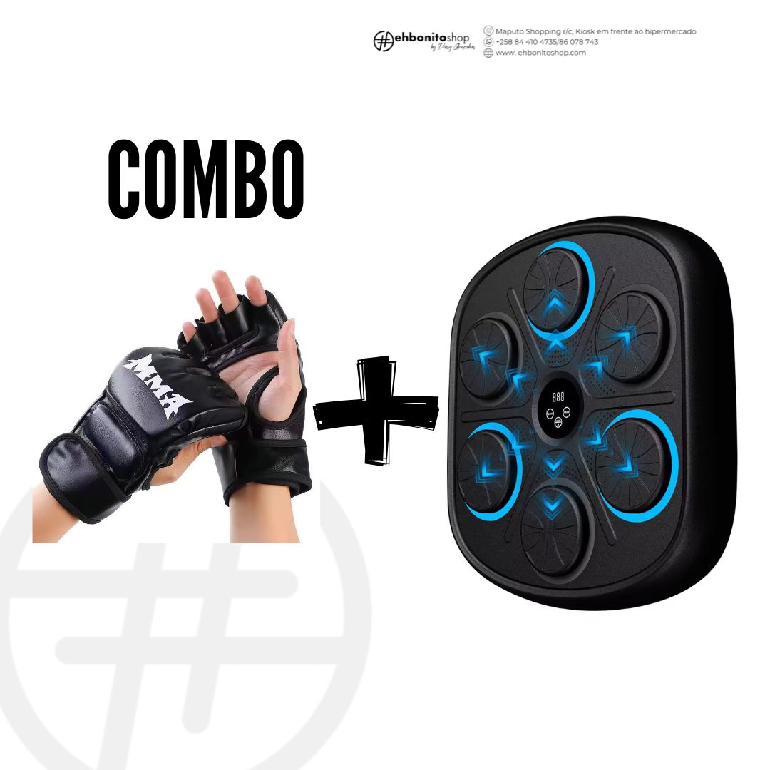 COMBO: Máquina de Boxe Musical, Treinador Eletrônico de Boxe E Luvas de MMA/Boxe - EhbonitoshopMoz