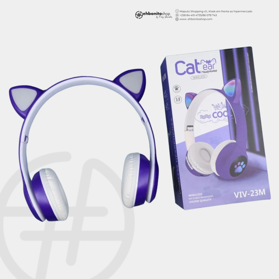 Fones de Ouvido de Gato sem Fio - EhbonitoshopMoz