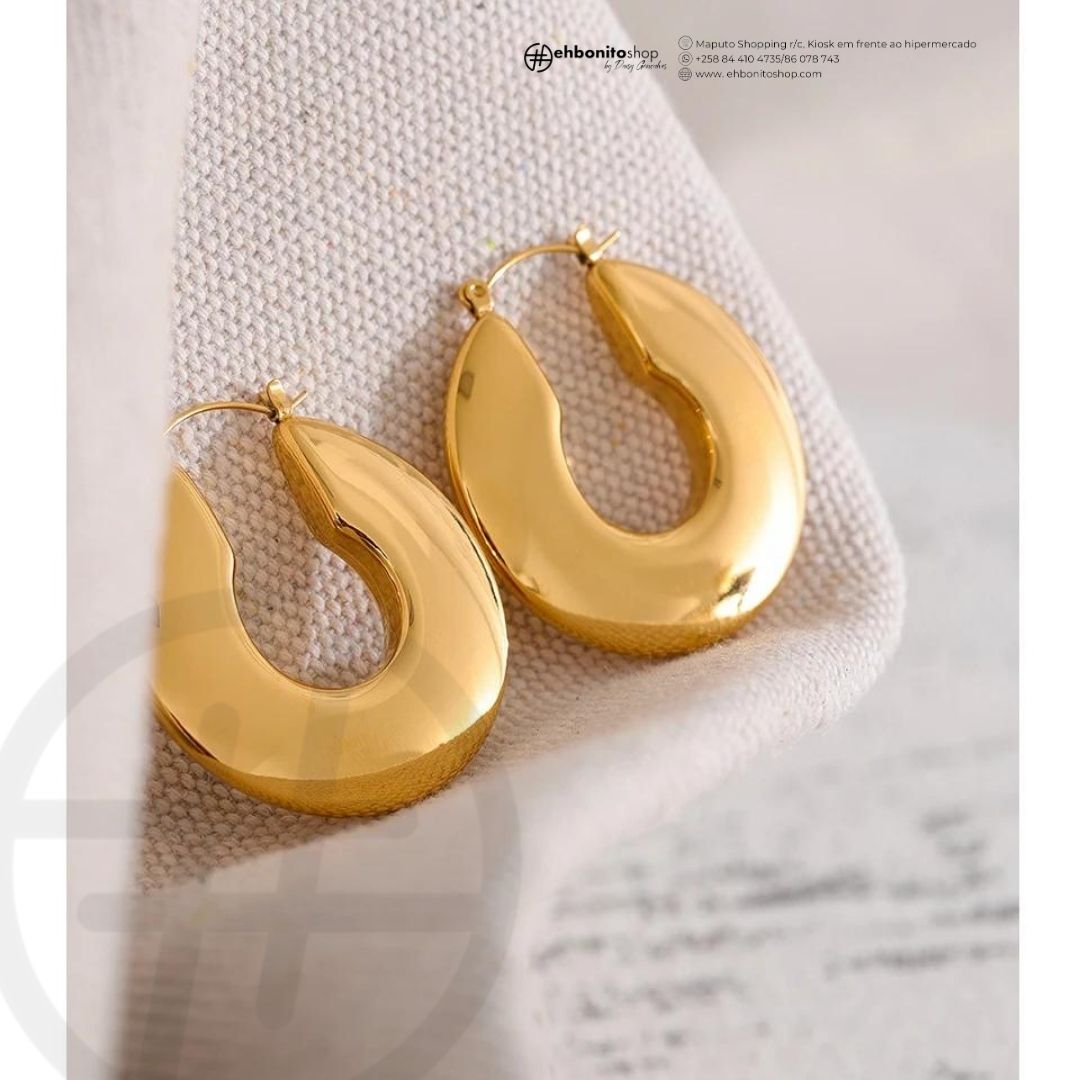 Kaya - Argolas banhado a ouro de 18k - EhbonitoshopMoz