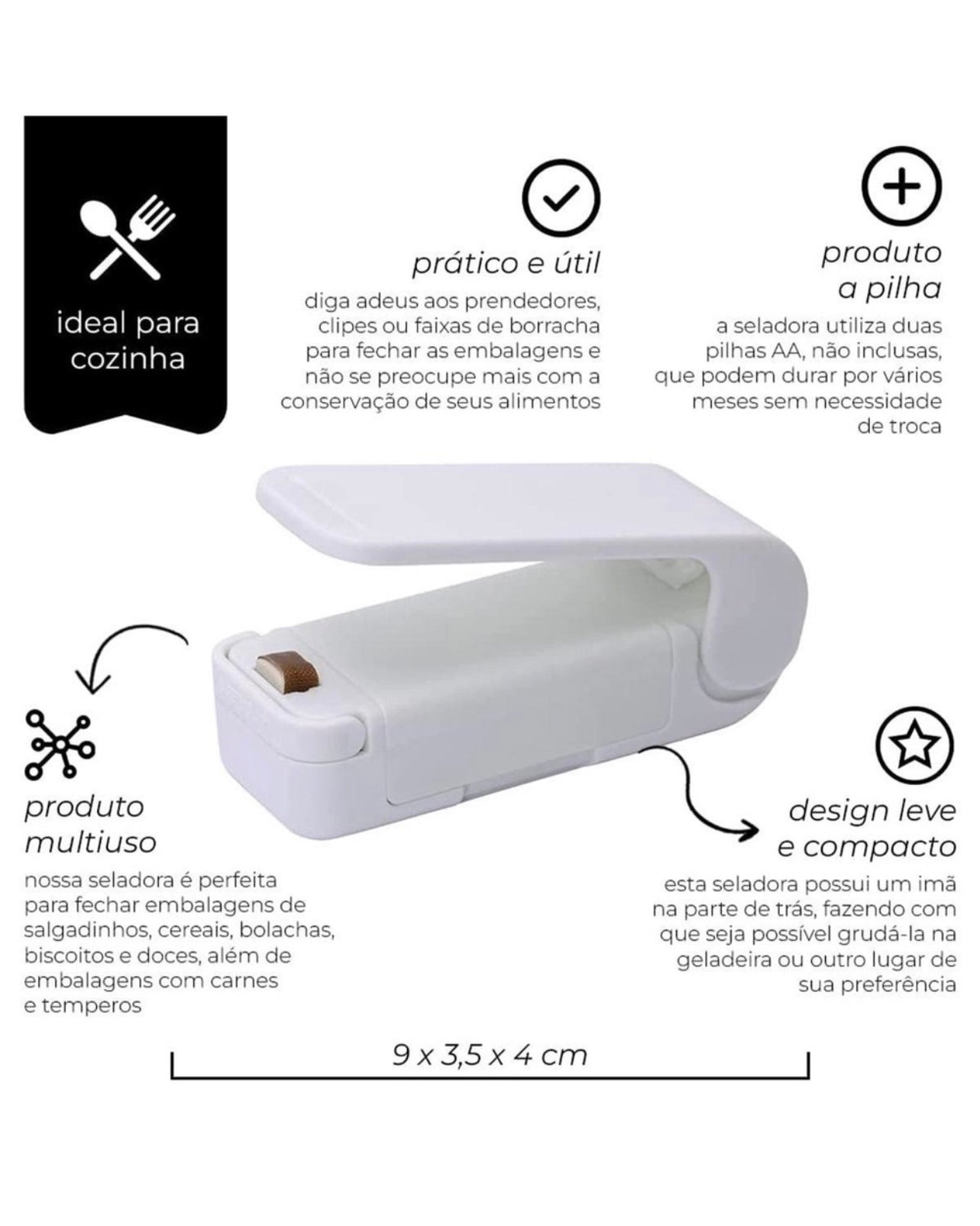 ALEX - Mini Selador de embalagem portátil