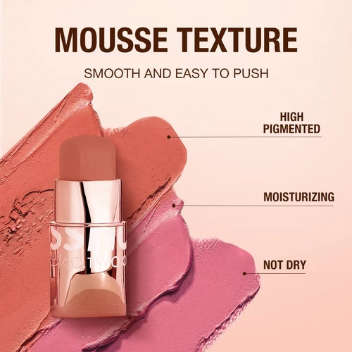 O.TWO.O Bounce Blush 3 em 1 - Cor 03 Shy
