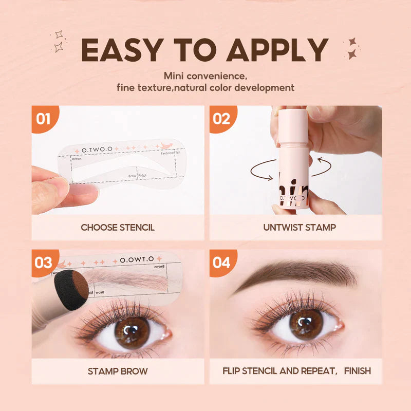 O.TWO.O Pó de Sobrancelha Multi Uso KIT - 02 DARK COFFEE BROWN - EhbonitoshopMoz