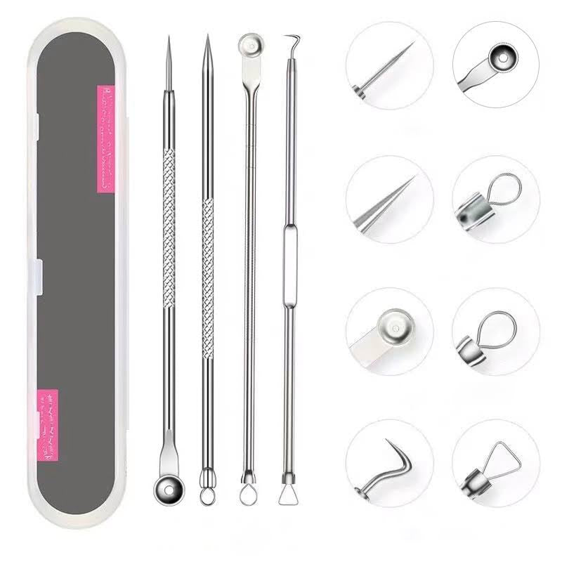 Conjunto de agulhas para remover cravos e espinhas / Extrator de cravos - EhbonitoshopMoz