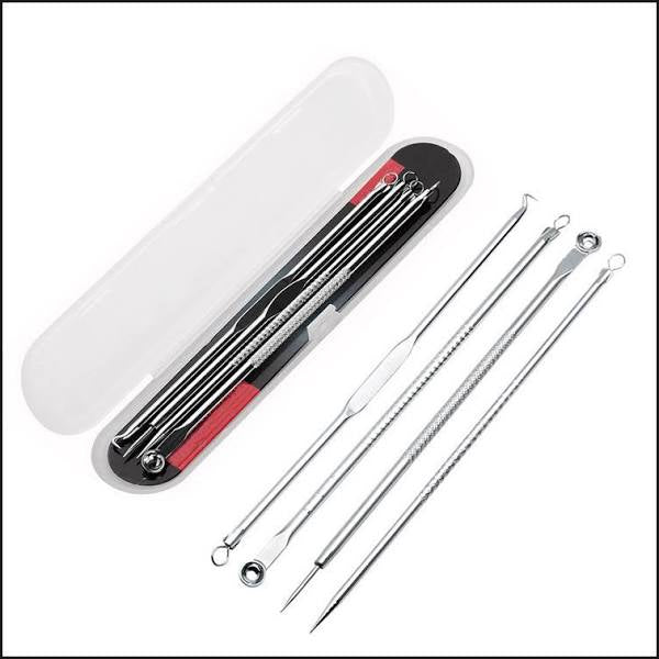 Conjunto de agulhas para remover cravos e espinhas / Extrator de cravos - EhbonitoshopMoz